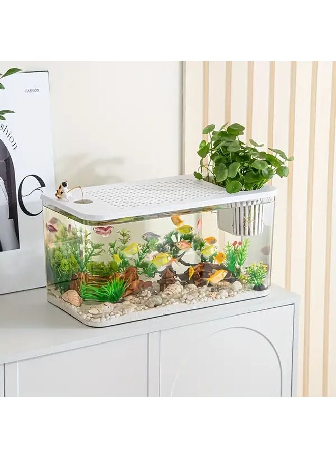Large ABS PET Desktop Aquarium With Black Cover For Goldfish Turtles And Plants - Image 4